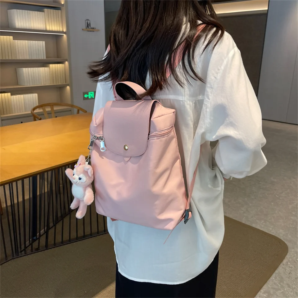 Ladies Fashion Trending Backpack Large Capacity Portable Travel College Student School Bag Female Casual Versatile Shopping Bag