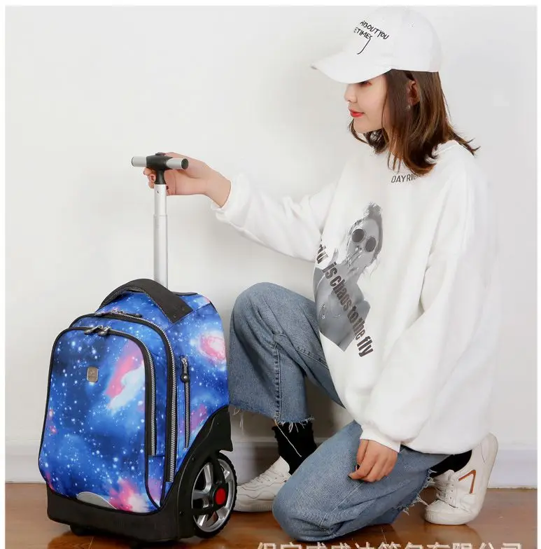 large wheels School Rolling Bags for teenagers travel trolley bags for Children wheeled bag bags for travel rolling bag wheels