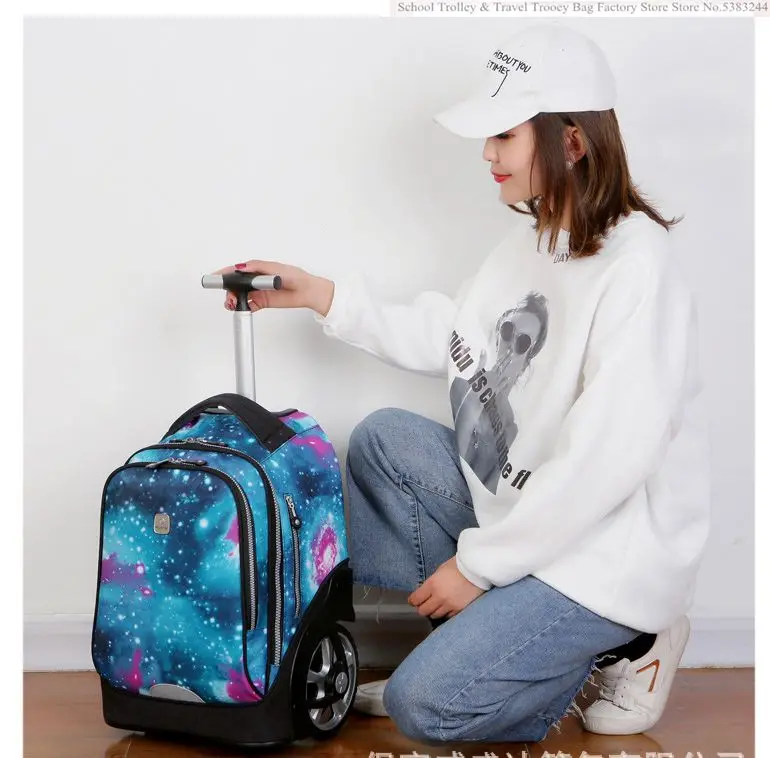large wheels School Rolling Bags for teenagers travel trolley bags for Children wheeled bag bags for travel rolling bag wheels