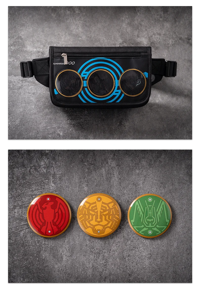 Moeyu Anime KAMEN RIDER Men Shoulder Bag Crossbody Chest Women's bag Pouch Breast Package Mini Handbag Gift Badges