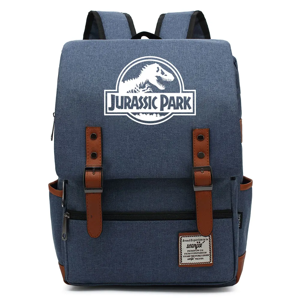 B3303 Fashion Dinosaur Jurassic Park World Buckle Children School Bag Teenagers Student Schoolbags Women Bagpack Men Backpack