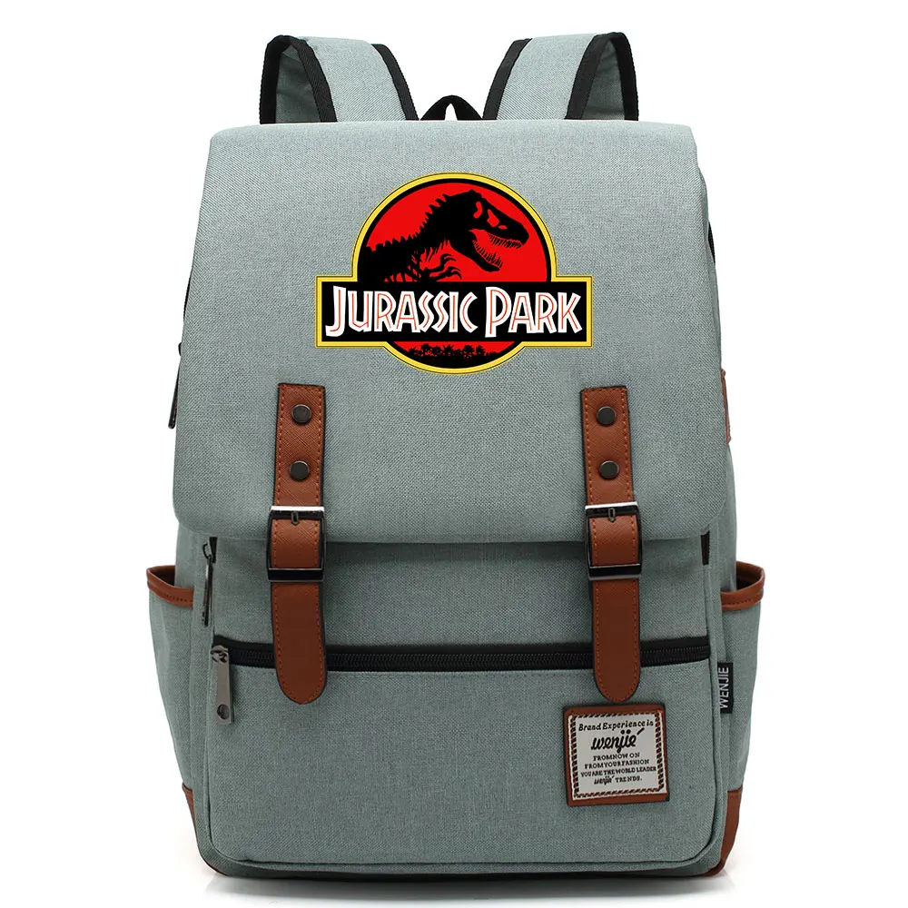 B3303 Fashion Dinosaur Jurassic Park World Buckle Children School Bag Teenagers Student Schoolbags Women Bagpack Men Backpack