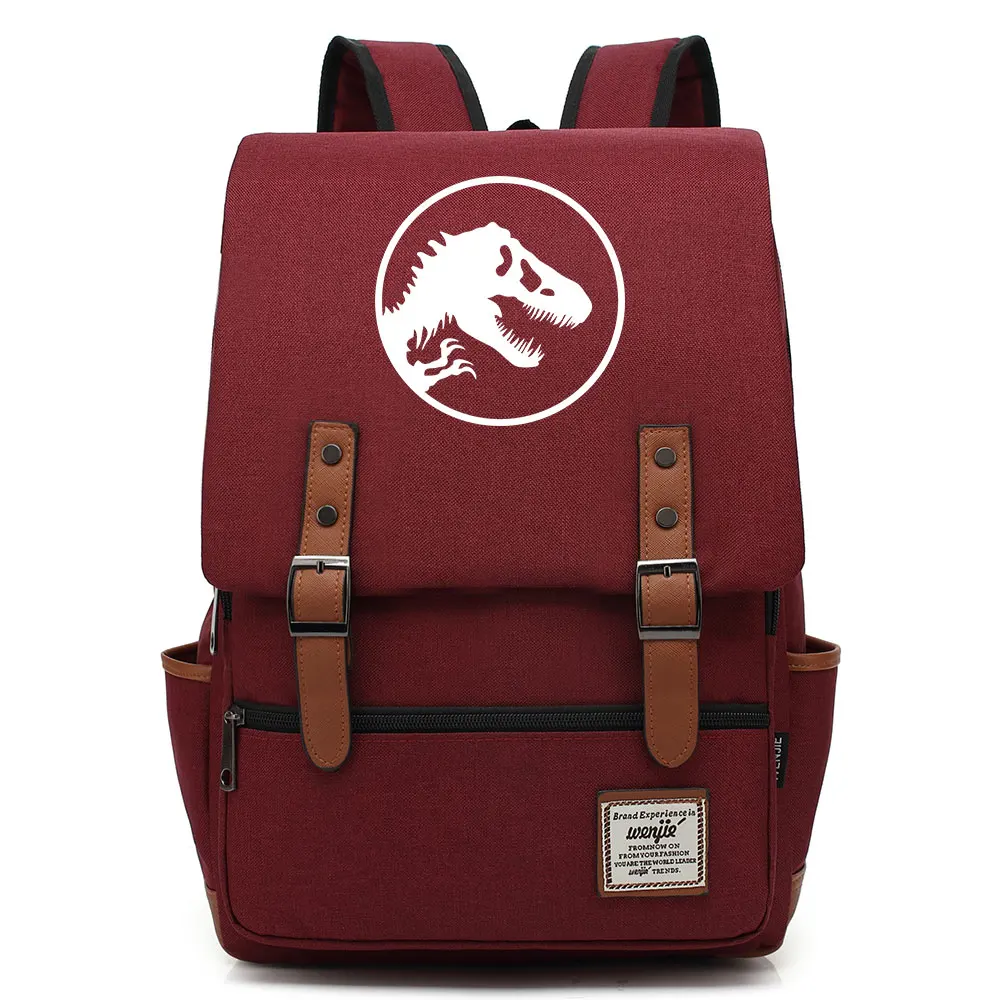 B3303 Fashion Dinosaur Jurassic Park World Buckle Children School Bag Teenagers Student Schoolbags Women Bagpack Men Backpack