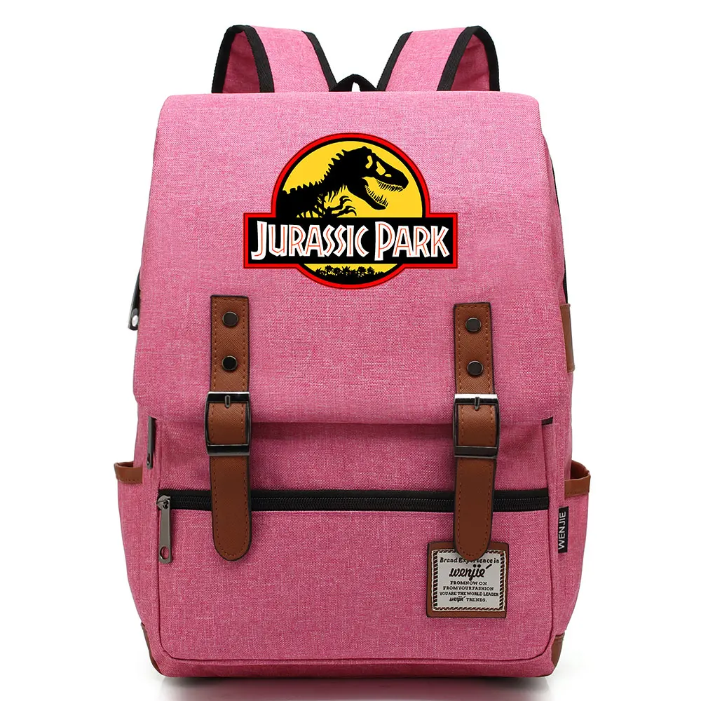 B3303 Fashion Dinosaur Jurassic Park World Buckle Children School Bag Teenagers Student Schoolbags Women Bagpack Men Backpack
