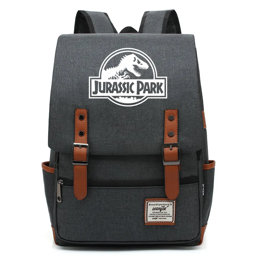 B3303 Fashion Dinosaur Jurassic Park World Buckle Children School Bag Teenagers Student Schoolbags Women Bagpack Men Backpack