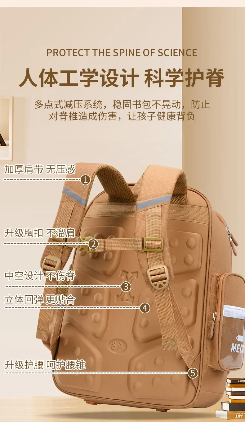 Capibara Student Schoolbag, Large-capacity Mochila Children Backpack.Girl Boy Kids Back To School Book Bags