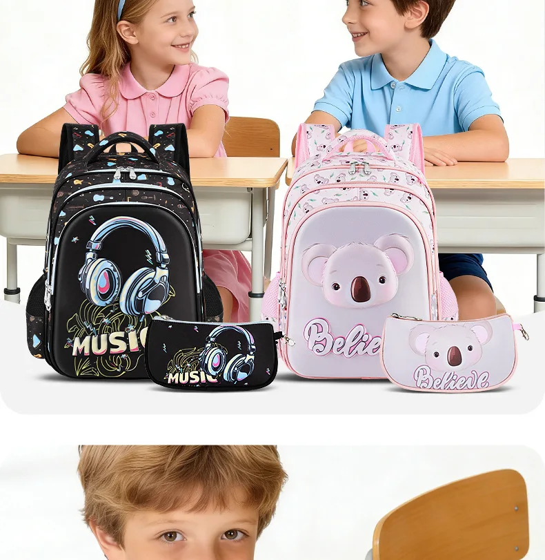Kids Backpack 3D Cartoon Children School Bags Girls Boys Orthopedic School Backpack Waterproof Primary Schoolbag Book Bag