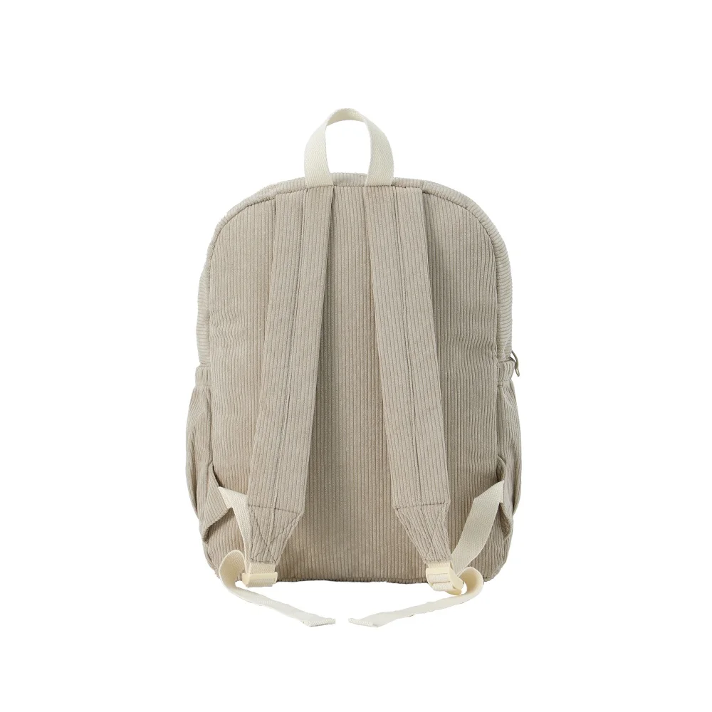 Corduroy Backpack Fashion Girls Teenagers With Zipper Front Bag College School Bag Casual Back To School Bag For Travel Outdoor