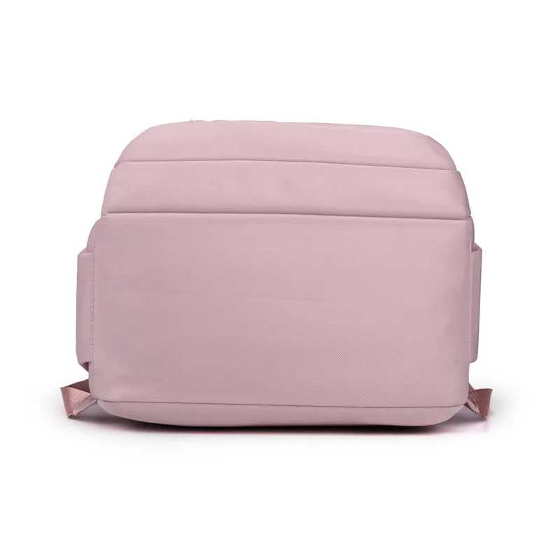 Girls School Bag With Pendant Nylon Backpack Travel Rucksack Multi Pockets Waterproof Casual Simple Style Schoolbag for Teenager