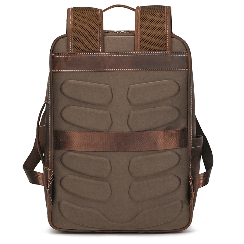 Fashion Crazy Horse Leather Backpack Real Cowskin Laptop Bagpack Computer Man Backpacks For Men Male Daypack Business School Bag