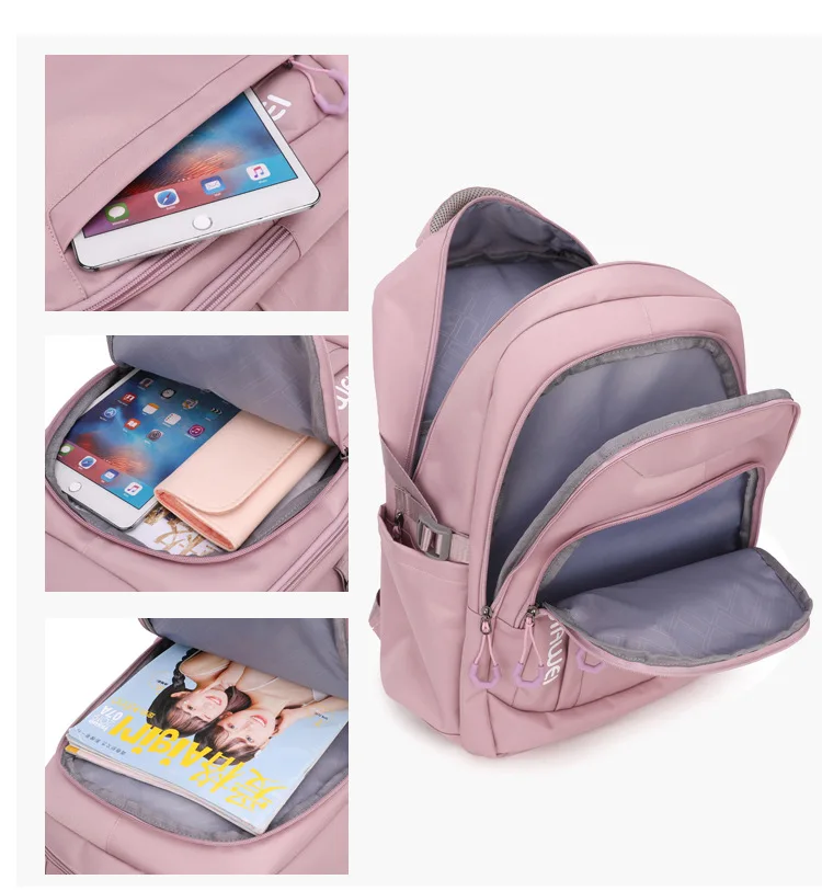 Multifunctional Women Travel Laptop Backpacks College Schoolbag For Teenage Girls Business Backpack Nylon School Bags Mochilas
