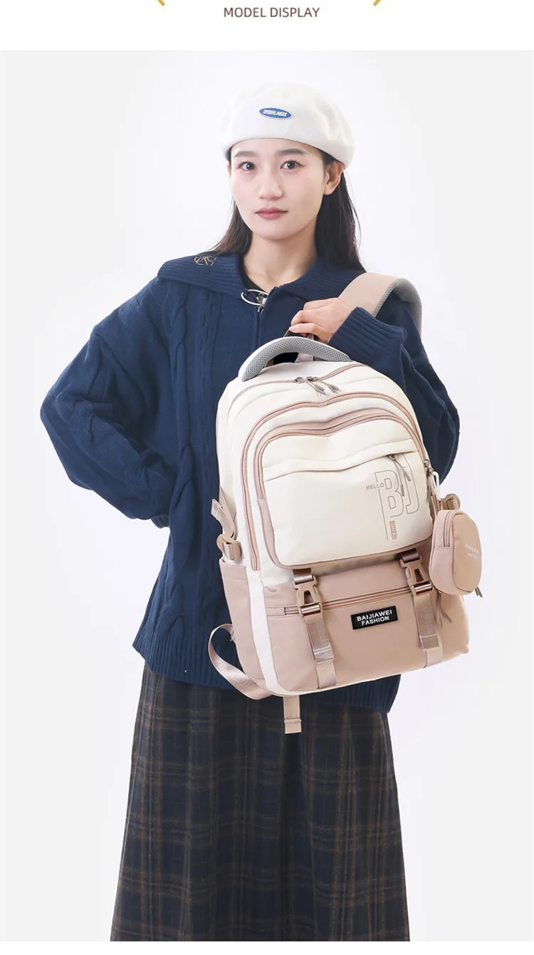 BAIJIAWEI Girls Waterproof School Bags With Purse for Teenage Girls Children Backpack Schoolbag Printing Kids School Backpacks