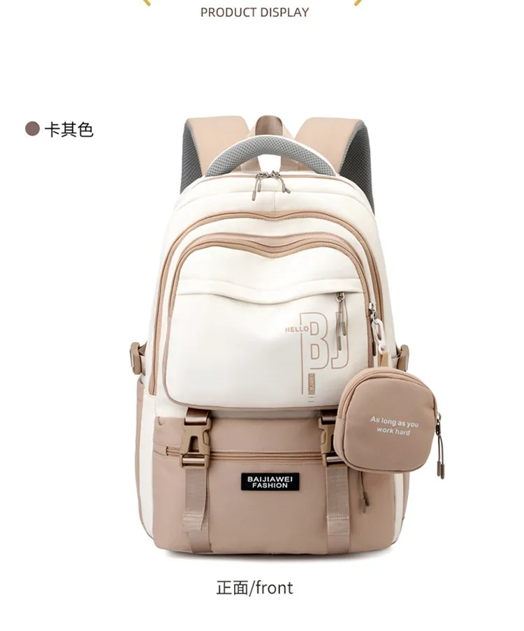 BAIJIAWEI Girls Waterproof School Bags With Purse for Teenage Girls Children Backpack Schoolbag Printing Kids School Backpacks