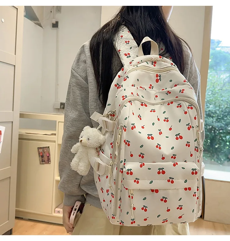 Cute Backpack Girls Fashion School Bag Large Capacity Student Schoolbag For Teenage Portable Travel Storage Bag for Kids Bookbag