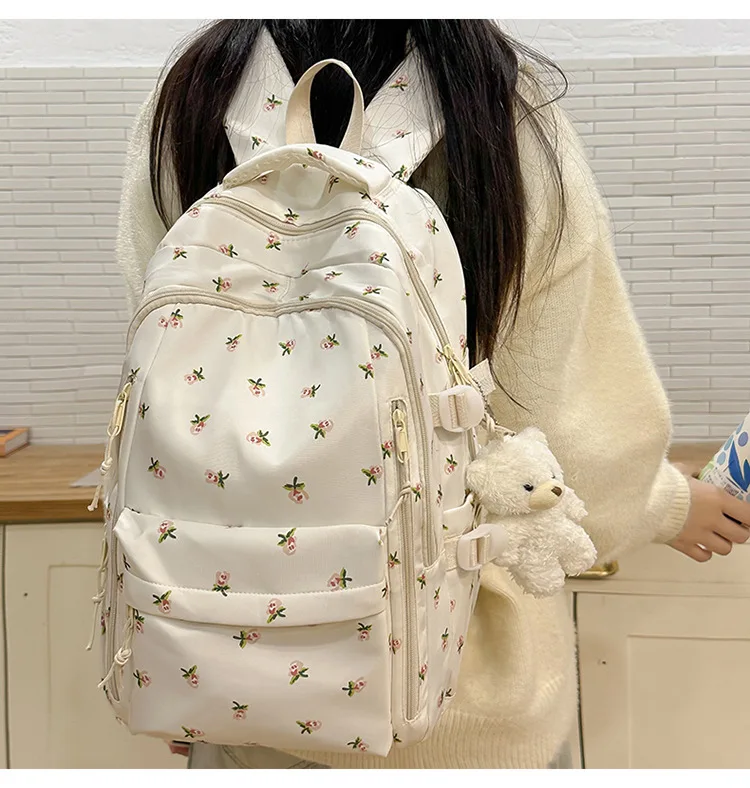 Cute Backpack Girls Fashion School Bag Large Capacity Student Schoolbag For Teenage Portable Travel Storage Bag for Kids Bookbag