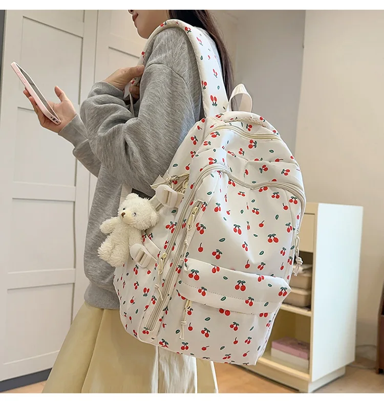 Cute Backpack Girls Fashion School Bag Large Capacity Student Schoolbag For Teenage Portable Travel Storage Bag for Kids Bookbag