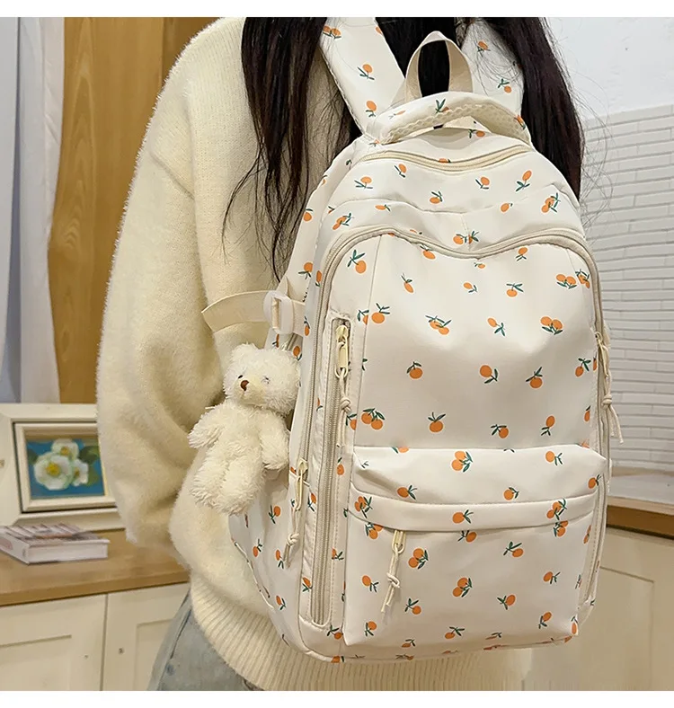Cute Backpack Girls Fashion School Bag Large Capacity Student Schoolbag For Teenage Portable Travel Storage Bag for Kids Bookbag