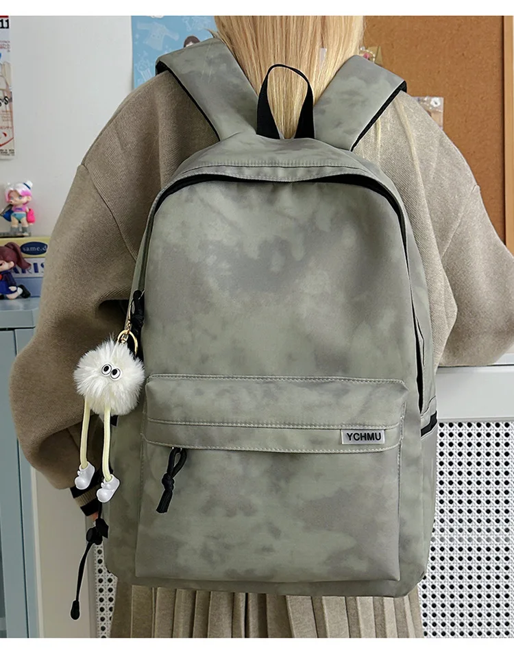 Vintage Burgundy Tie Dye Backpack Women Large Capacity Waterproof Student School Bag Lightweight Casual Travel Laptop Daypack