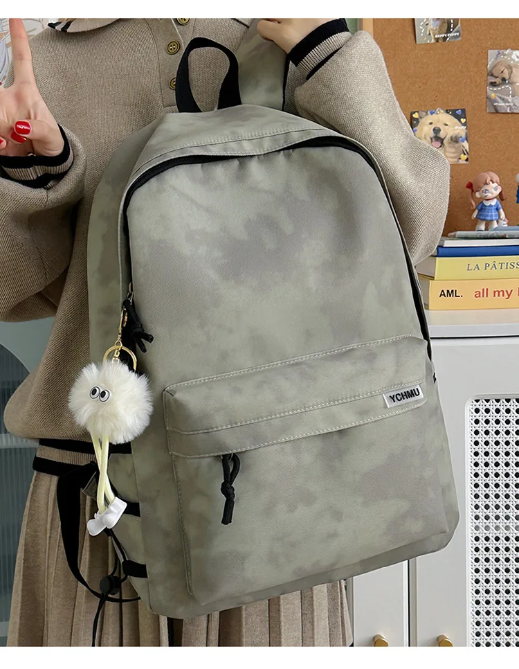 Vintage Burgundy Tie Dye Backpack Women Large Capacity Waterproof Student School Bag Lightweight Casual Travel Laptop Daypack