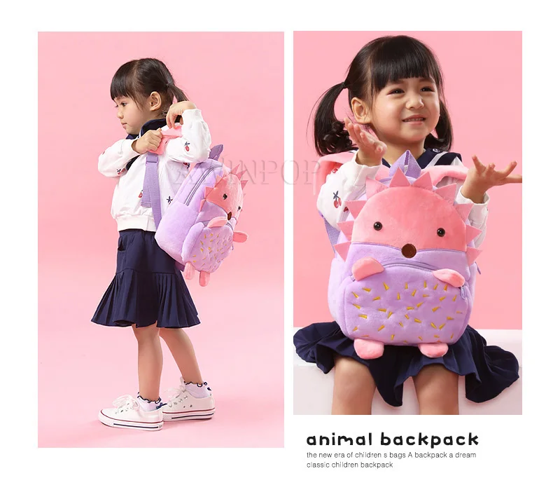 3D Cartoon Animals Children Backpacks for Girls Boys Soft Plush Kindergarten Kids School Bag Kawaii Children SchoolBags