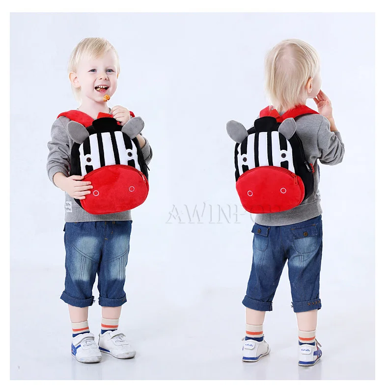 3D Cartoon Animals Children Backpacks for Girls Boys Soft Plush Kindergarten Kids School Bag Kawaii Children SchoolBags