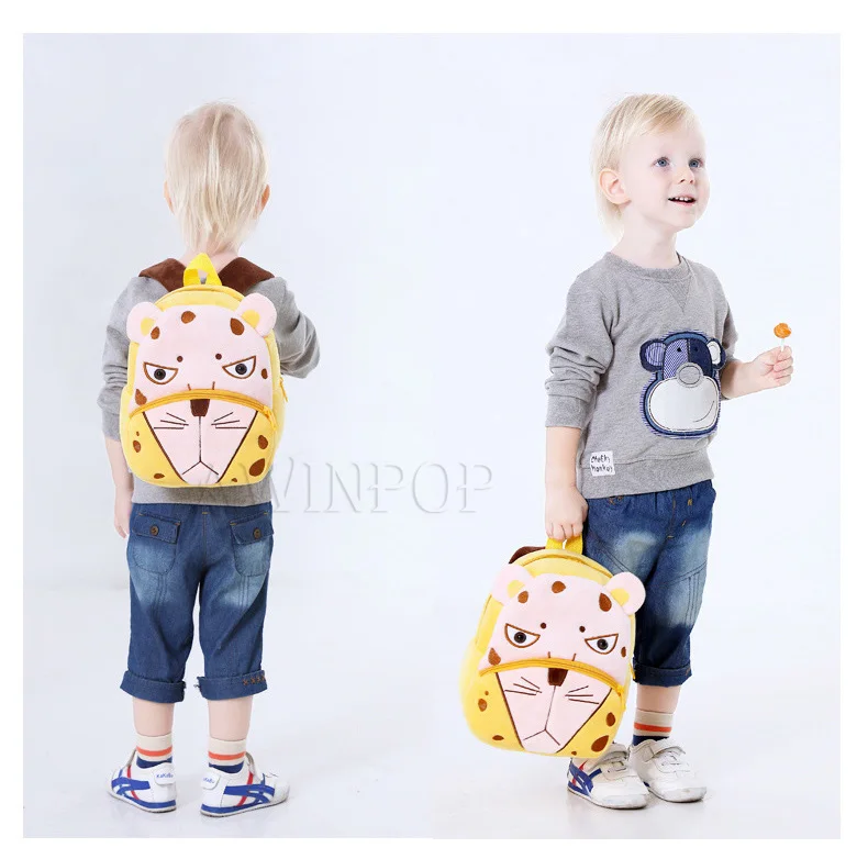 3D Cartoon Animals Children Backpacks for Girls Boys Soft Plush Kindergarten Kids School Bag Kawaii Children SchoolBags