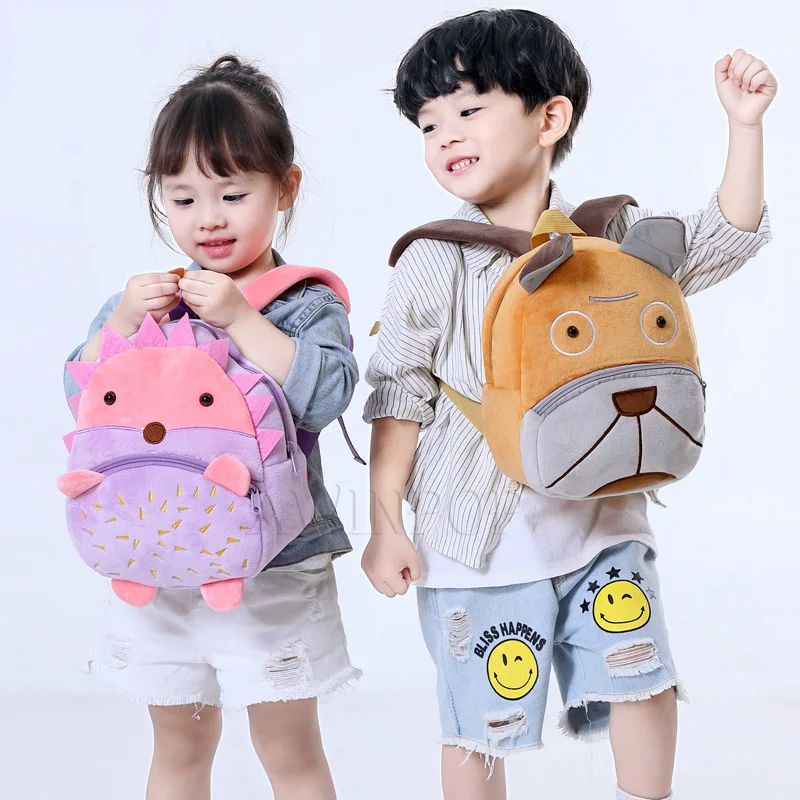 3D Cartoon Animals Children Backpacks for Girls Boys Soft Plush Kindergarten Kids School Bag Kawaii Children SchoolBags