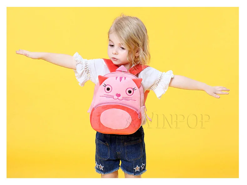 3D Cartoon Animals Children Backpacks for Girls Boys Soft Plush Kindergarten Kids School Bag Kawaii Children SchoolBags