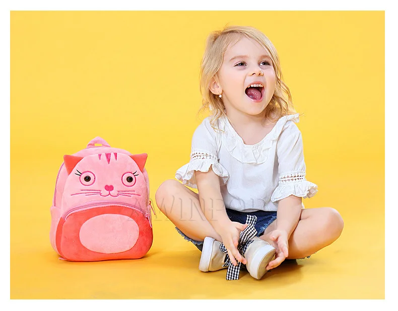 3D Cartoon Animals Children Backpacks for Girls Boys Soft Plush Kindergarten Kids School Bag Kawaii Children SchoolBags
