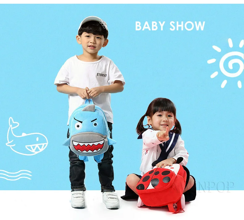 3D Cartoon Animals Children Backpacks for Girls Boys Soft Plush Kindergarten Kids School Bag Kawaii Children SchoolBags