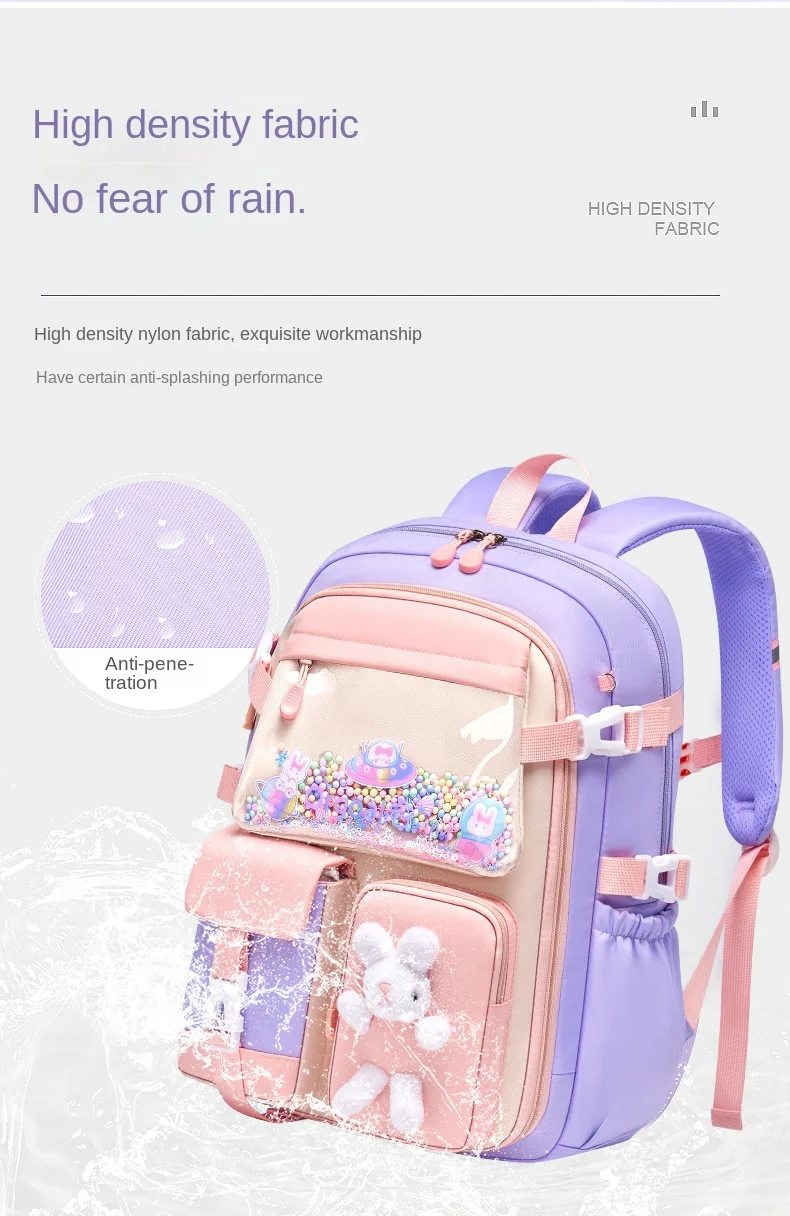 2025 Primary School Girls' Schoolbag Kawaii Lightweight Children's Bag Waterproof Bags Colorful Travel Backpack Mochilas Gifts