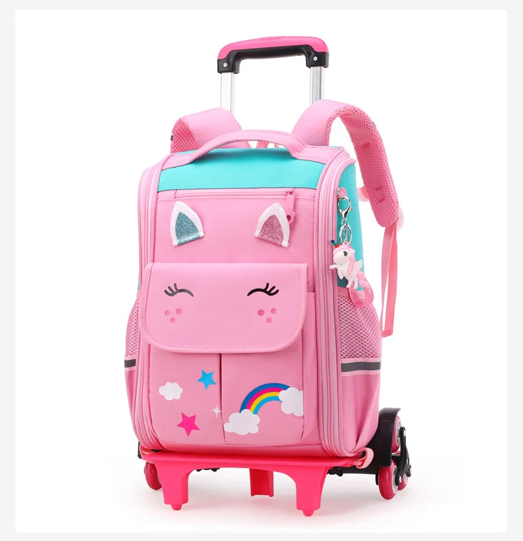 School Wheeled Backpack For Girls School Trolley Bags With Wheels School Rolling Backpack For Boys Wheeled Backpack Bag For Kids