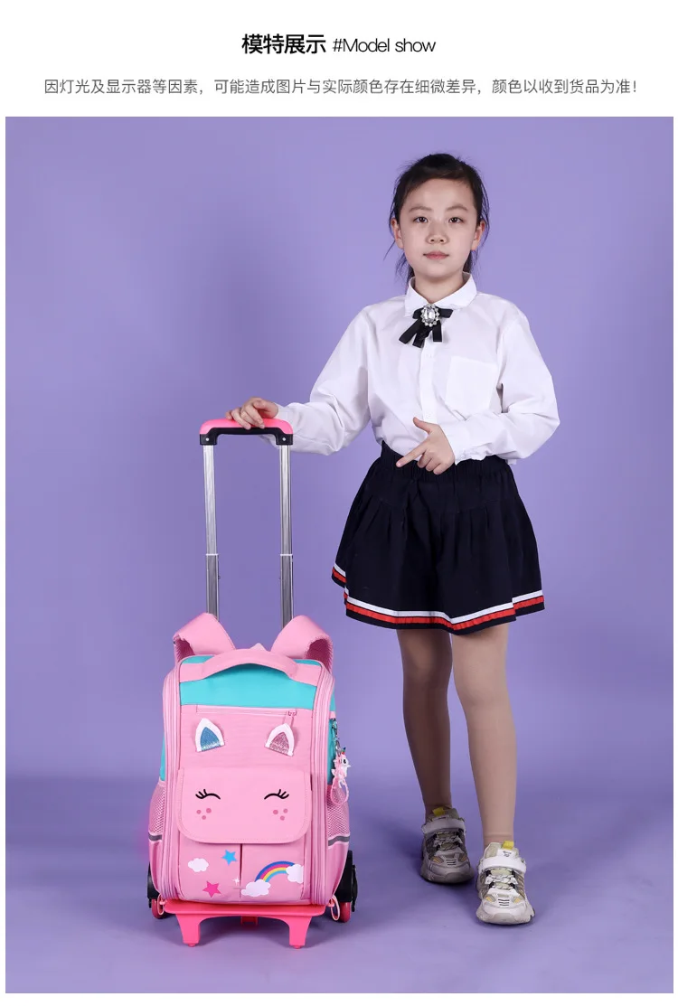 School Wheeled Backpack For Girls School Trolley Bags With Wheels School Rolling Backpack For Boys Wheeled Backpack Bag For Kids