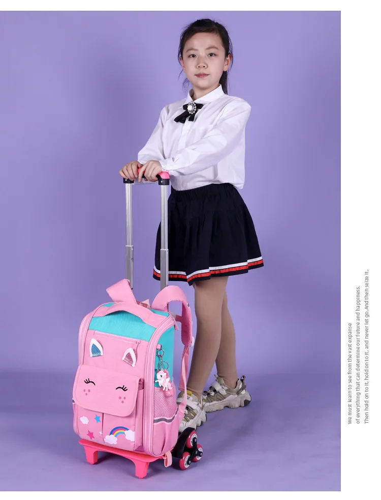 School Wheeled Backpack For Girls School Trolley Bags With Wheels School Rolling Backpack For Boys Wheeled Backpack Bag For Kids