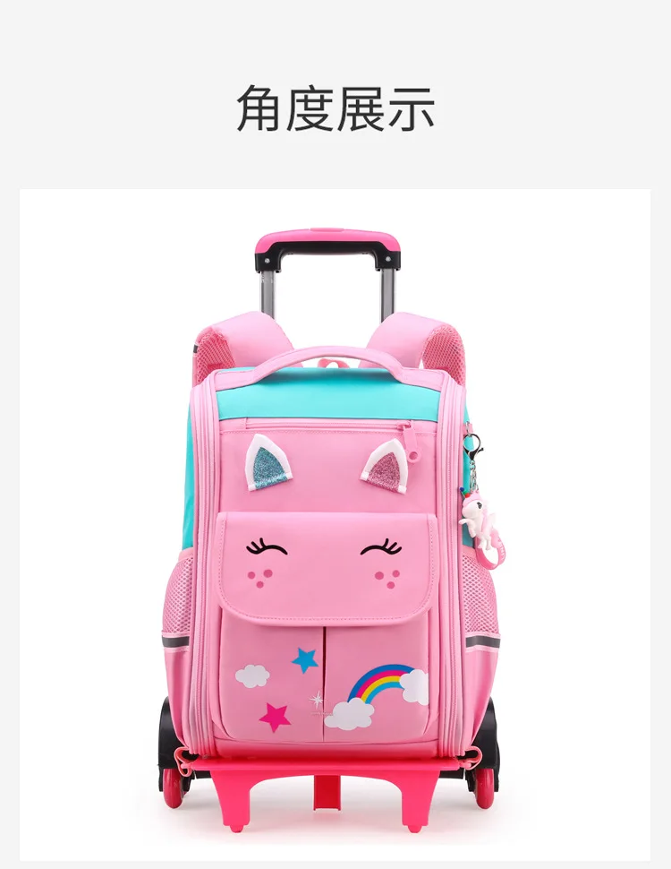 School Wheeled Backpack For Girls School Trolley Bags With Wheels School Rolling Backpack For Boys Wheeled Backpack Bag For Kids
