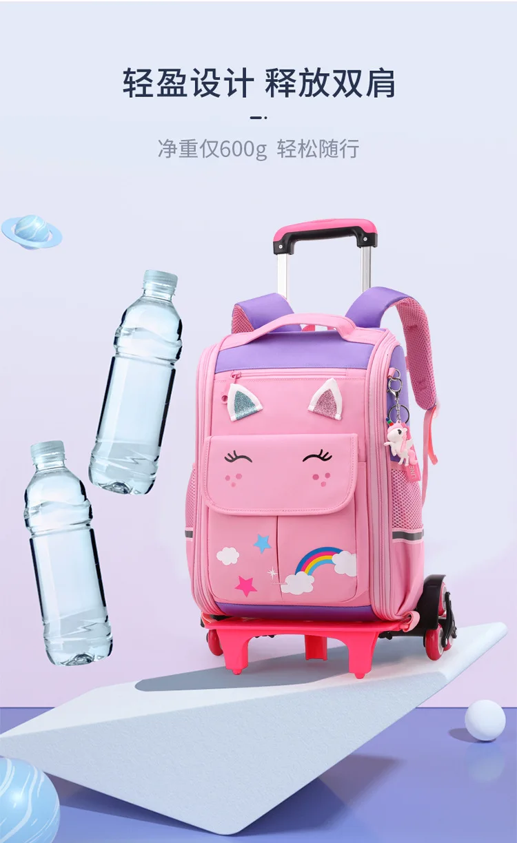 School Wheeled Backpack For Girls School Trolley Bags With Wheels School Rolling Backpack For Boys Wheeled Backpack Bag For Kids
