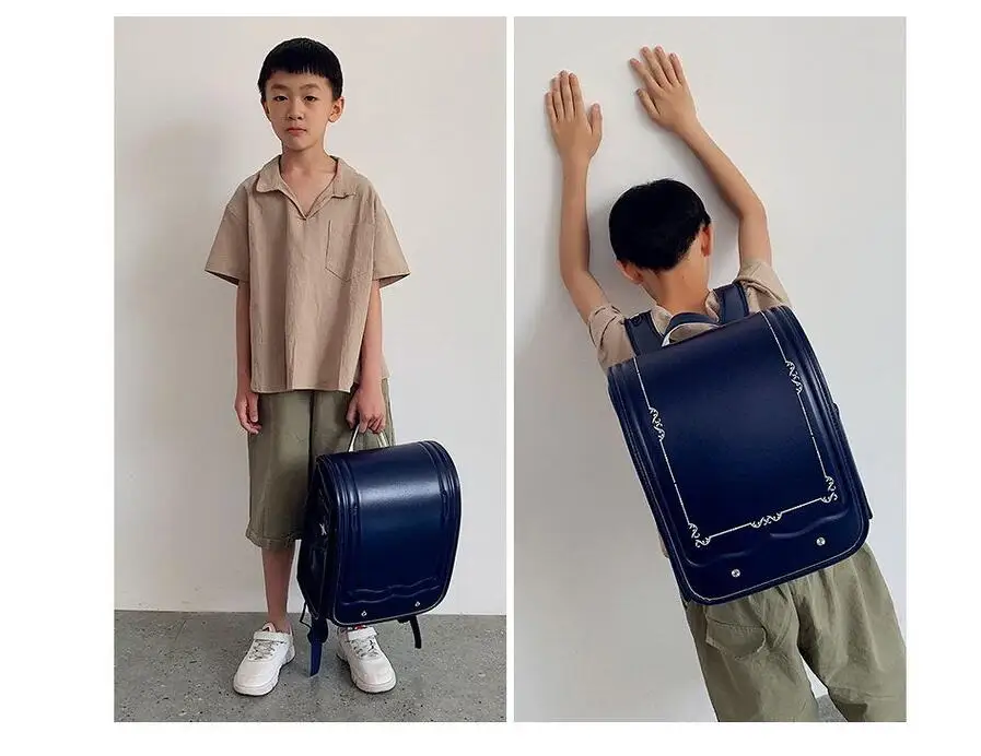 School Randoseru Backpack for girls Japanese School Bag for boys Japan PU leather school Bookbag randoseru Japanese Backpack