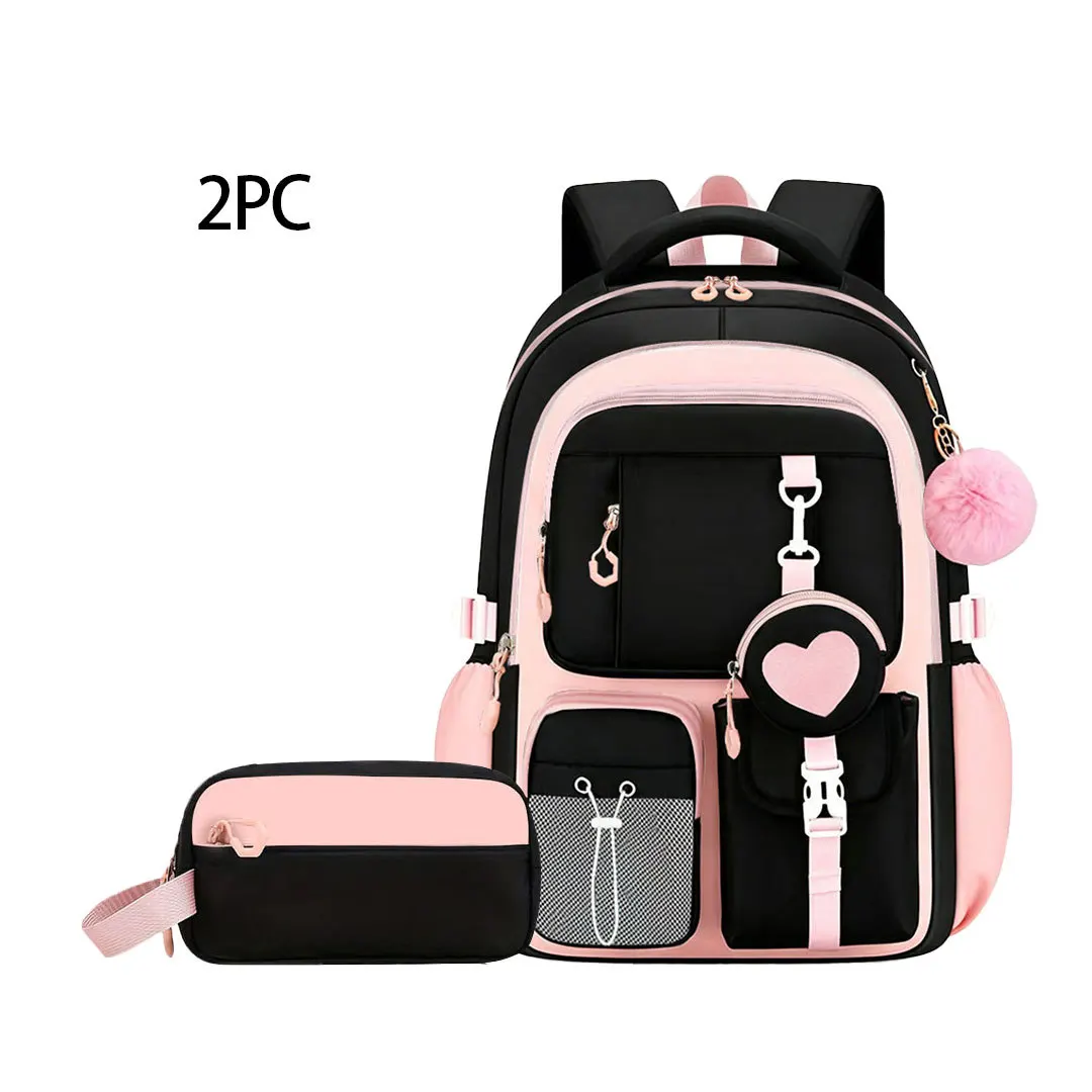 Children School Bags for Teenage Girls Set Schoolbag Kawaii Primary School 3Pcs Junior High School Backpack Kids Travel Rucksack