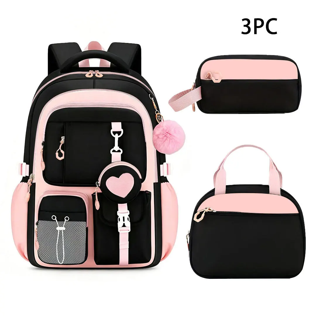Children School Bags for Teenage Girls Set Schoolbag Kawaii Primary School 3Pcs Junior High School Backpack Kids Travel Rucksack