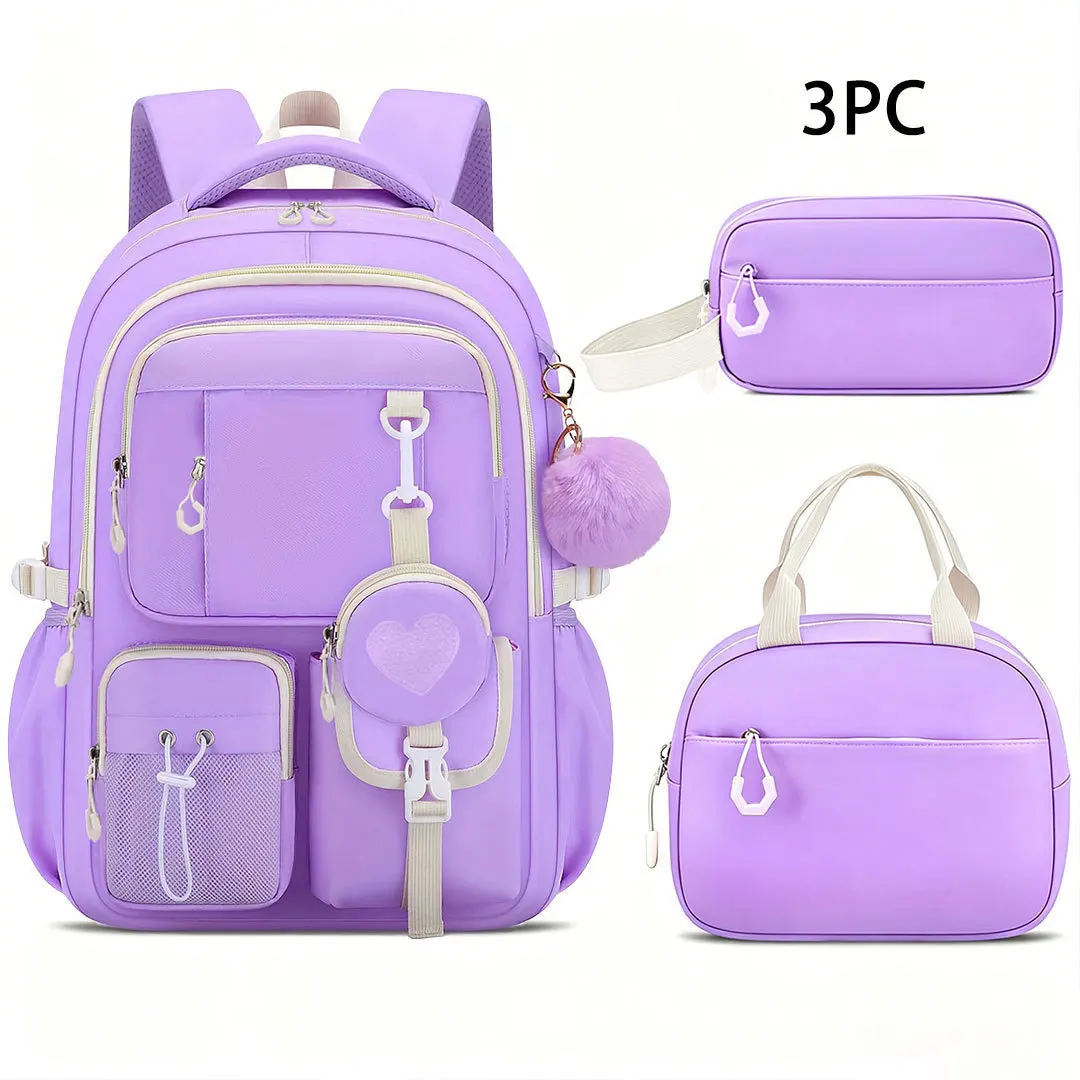 Children School Bags for Teenage Girls Set Schoolbag Kawaii Primary School 3Pcs Junior High School Backpack Kids Travel Rucksack