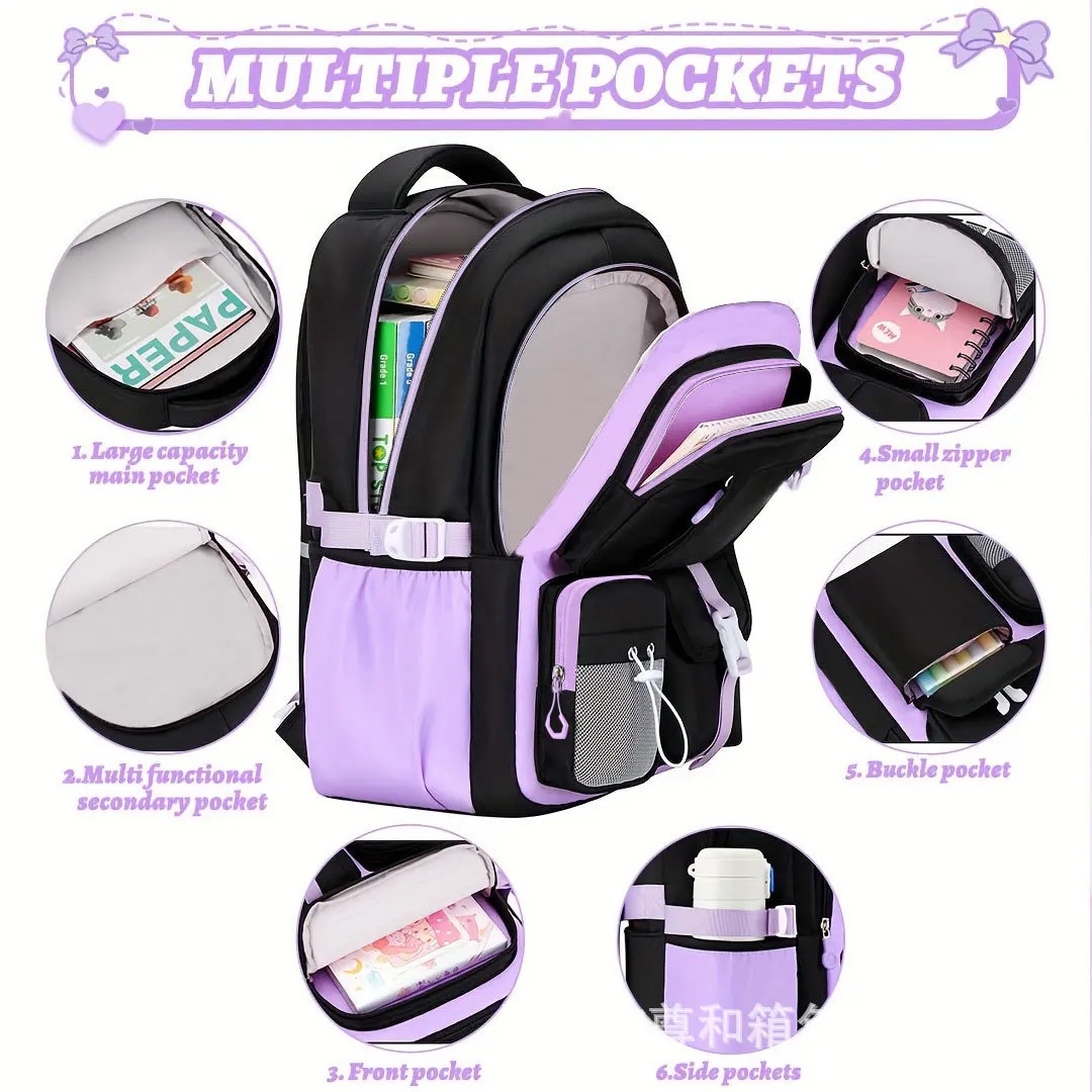 Children School Bags for Teenage Girls Set Schoolbag Kawaii Primary School 3Pcs Junior High School Backpack Kids Travel Rucksack