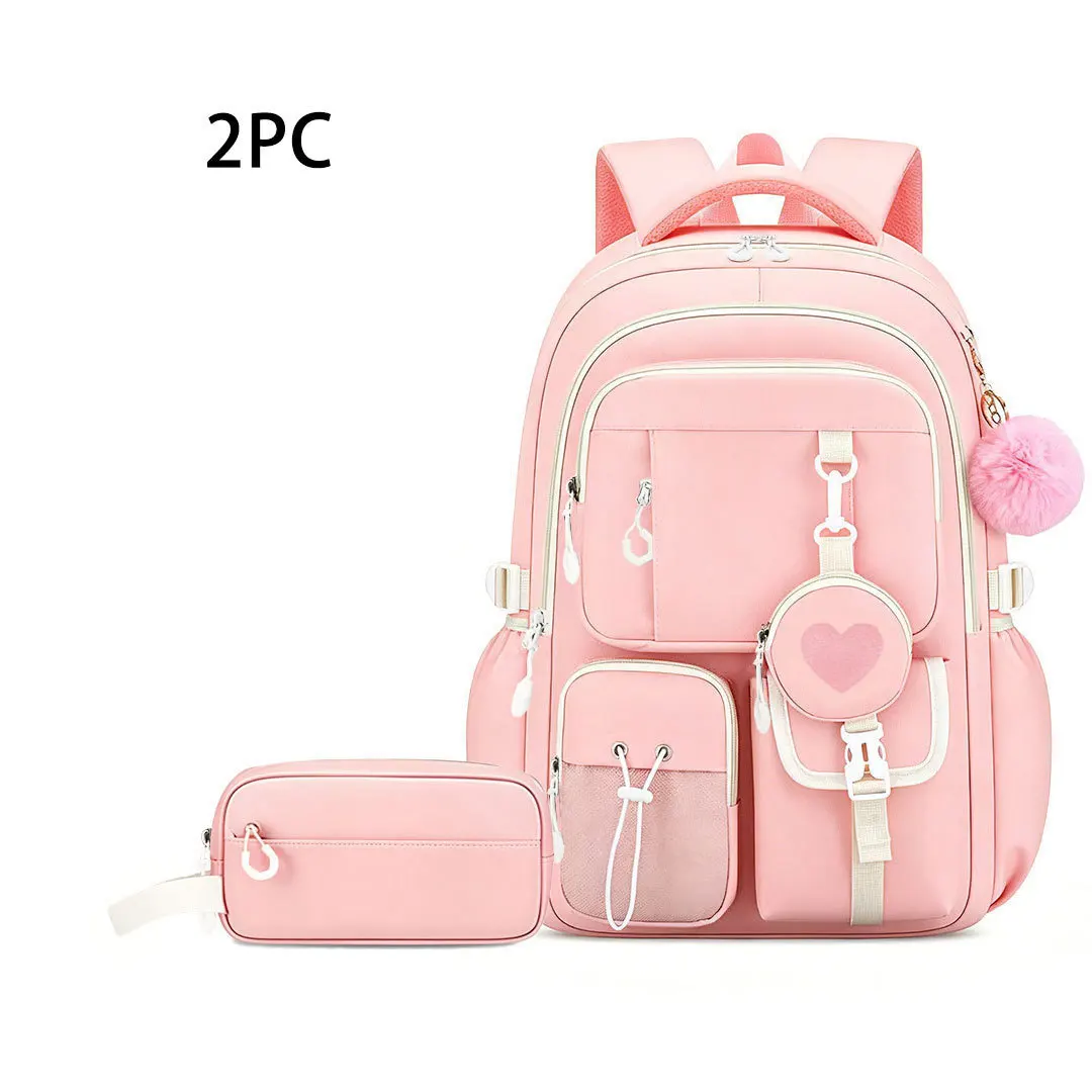 Children School Bags for Teenage Girls Set Schoolbag Kawaii Primary School 3Pcs Junior High School Backpack Kids Travel Rucksack