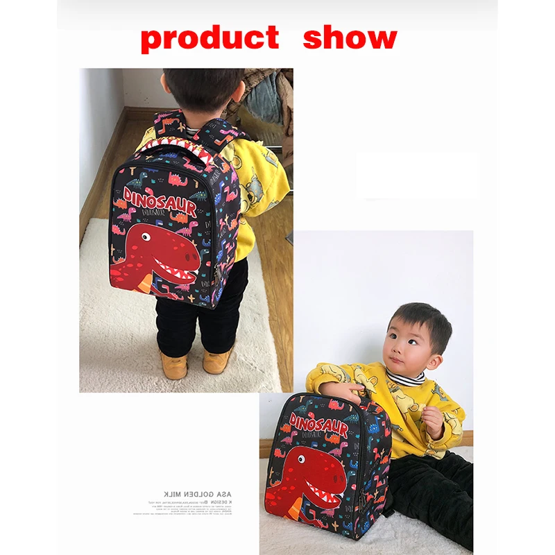Cute Dinosaur Print Backpack Tyrannosaurus Rex Pterosaur Children School Bags Kids Kindergarten Backpack Toddler Diaper Book Bag