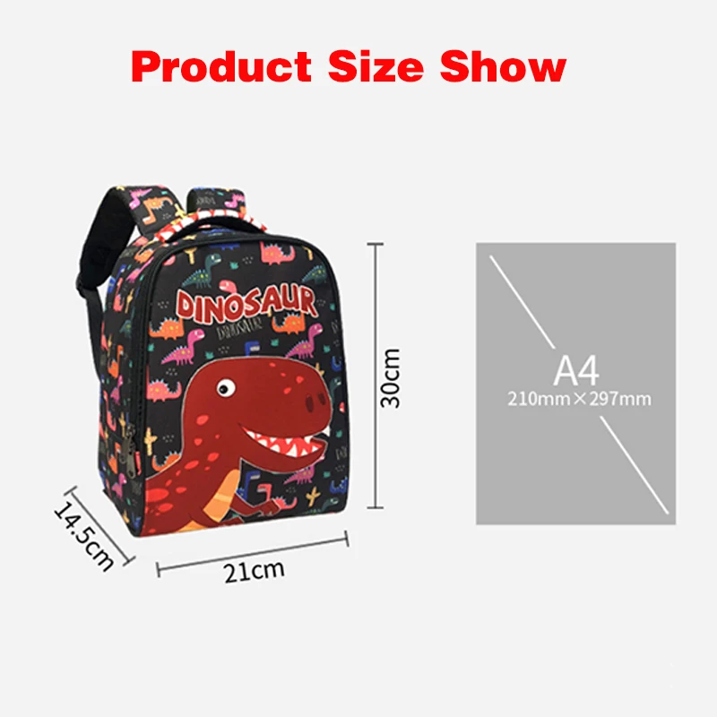 Cute Dinosaur Print Backpack Tyrannosaurus Rex Pterosaur Children School Bags Kids Kindergarten Backpack Toddler Diaper Book Bag
