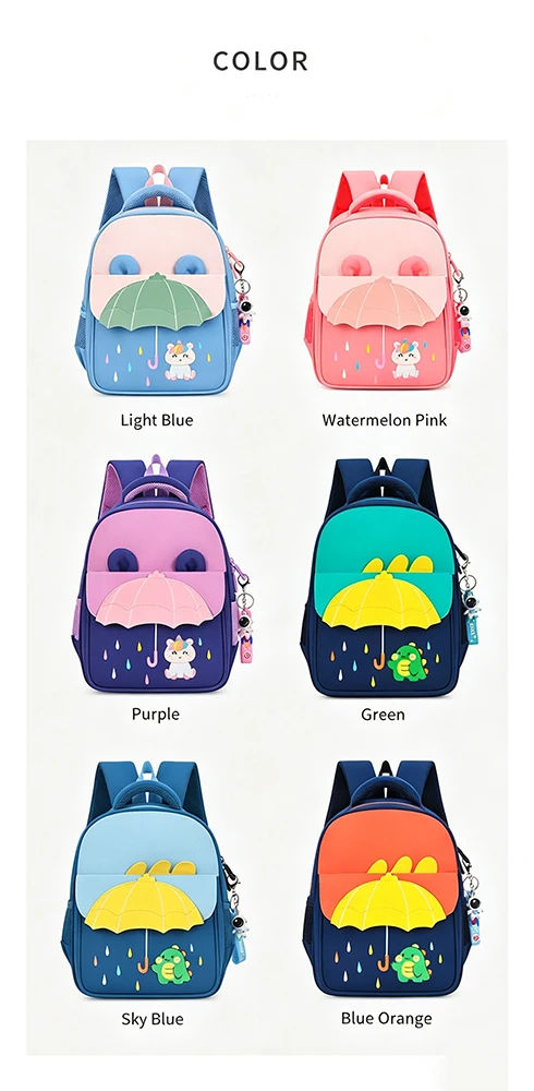 2026 New Cute Children's Kindergarten Bags Fashion Cartoon Animal School Backpack Girls Lovely Small Schoolbags