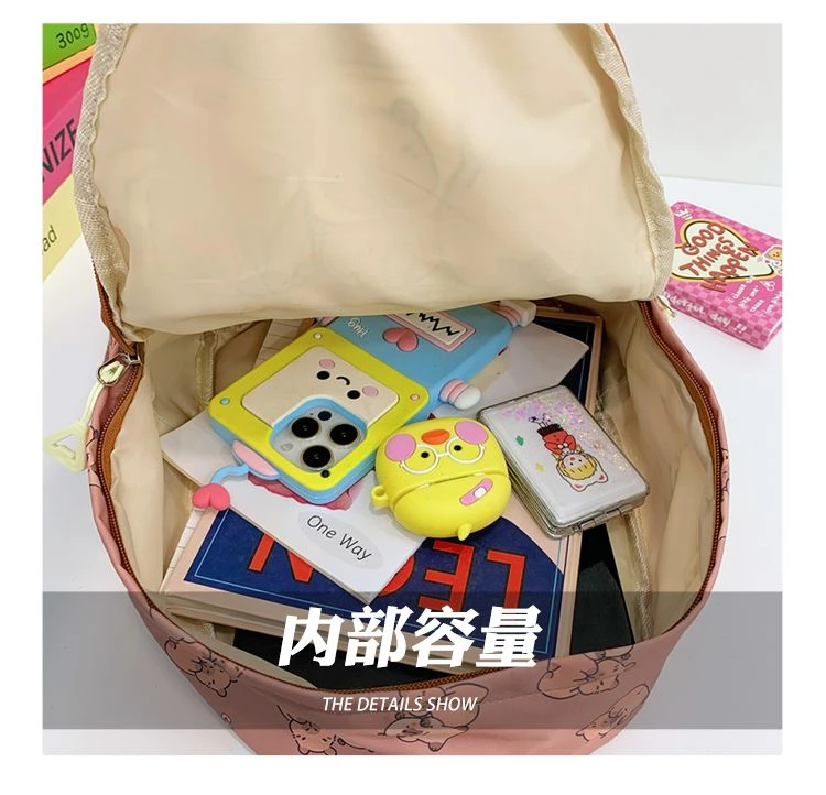 2026 New Kawaii Cartoon Capybara Backpack Women Girls Ultra-light Kindergarten Primary Student Schoolbag Simple Pattern Book Bag