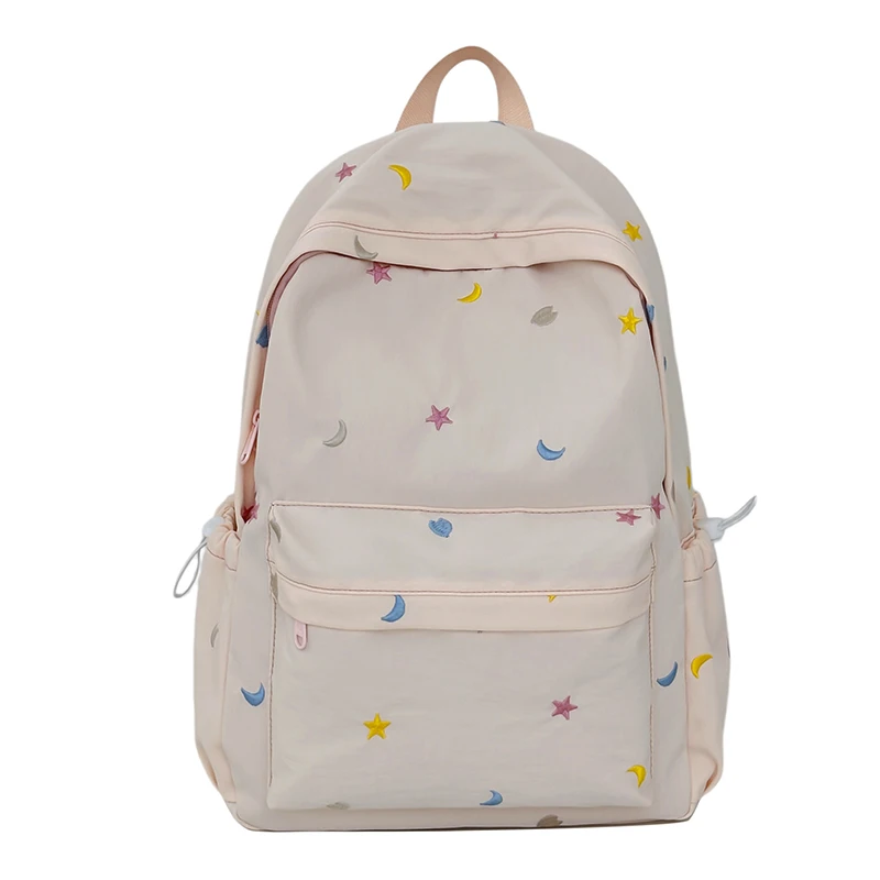 Y2K Cute Aesthetic Preppy Backpack Lightweight Travel Rucksack Nylon Travel Casual Daypack Waterproof for Teens Girls Students
