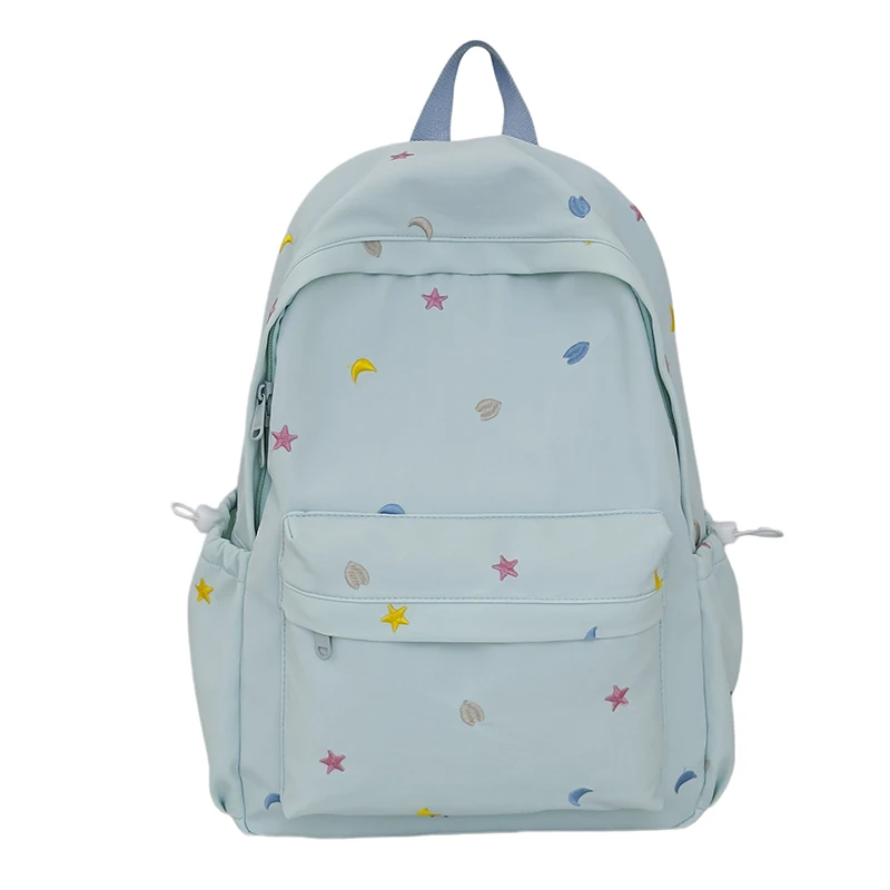 Y2K Cute Aesthetic Preppy Backpack Lightweight Travel Rucksack Nylon Travel Casual Daypack Waterproof for Teens Girls Students