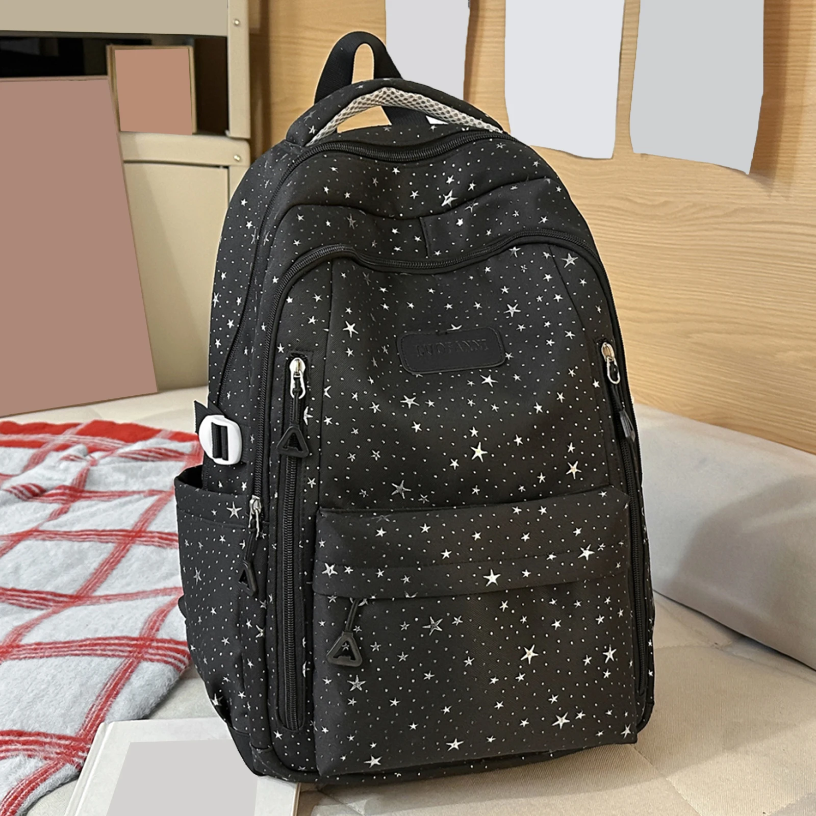 Shiny Starry Sky Backpack for Teen Girls School Holographic Glitter Foil Stamping Rucksack for Friends Family Gifts