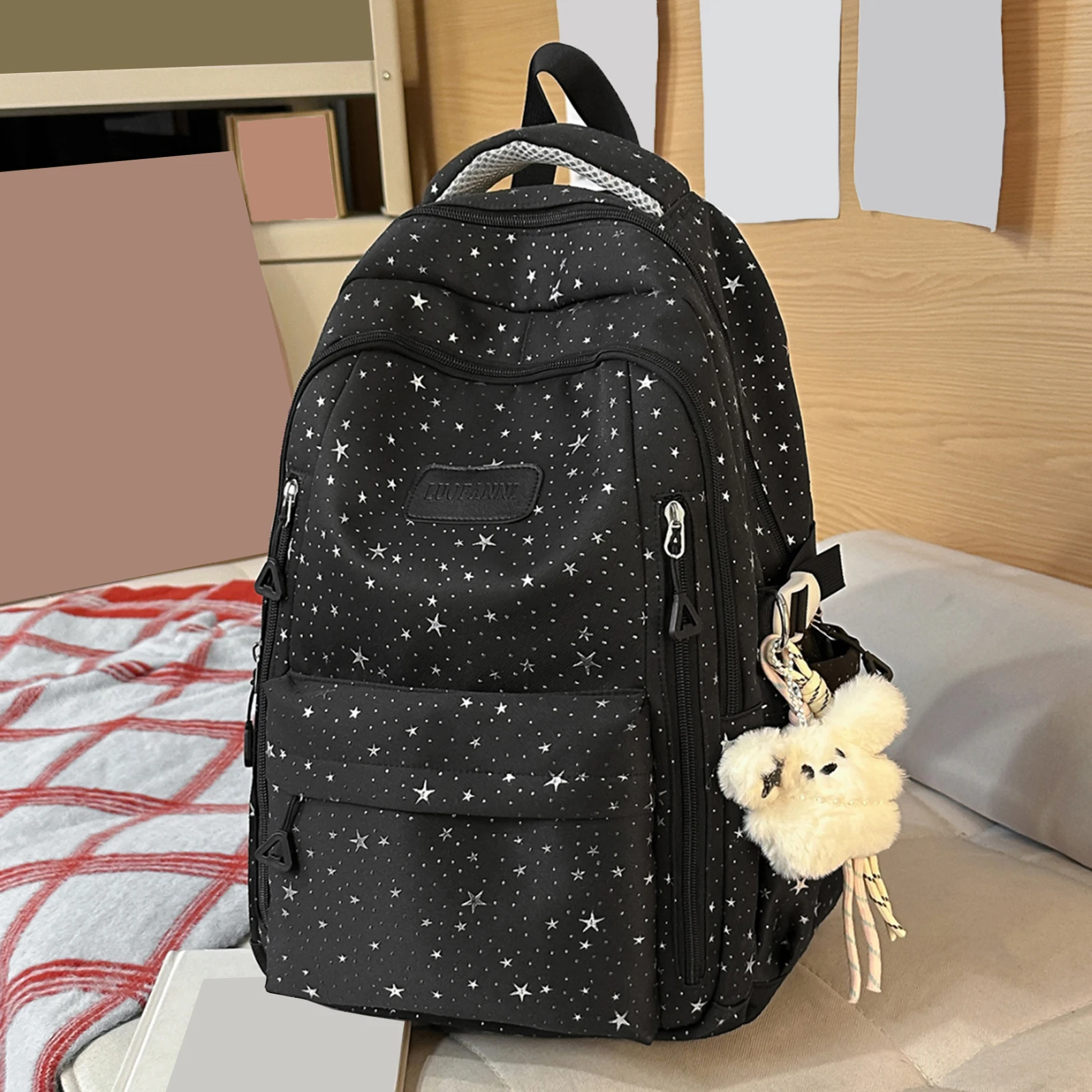 Shiny Starry Sky Backpack for Teen Girls School Holographic Glitter Foil Stamping Rucksack for Friends Family Gifts
